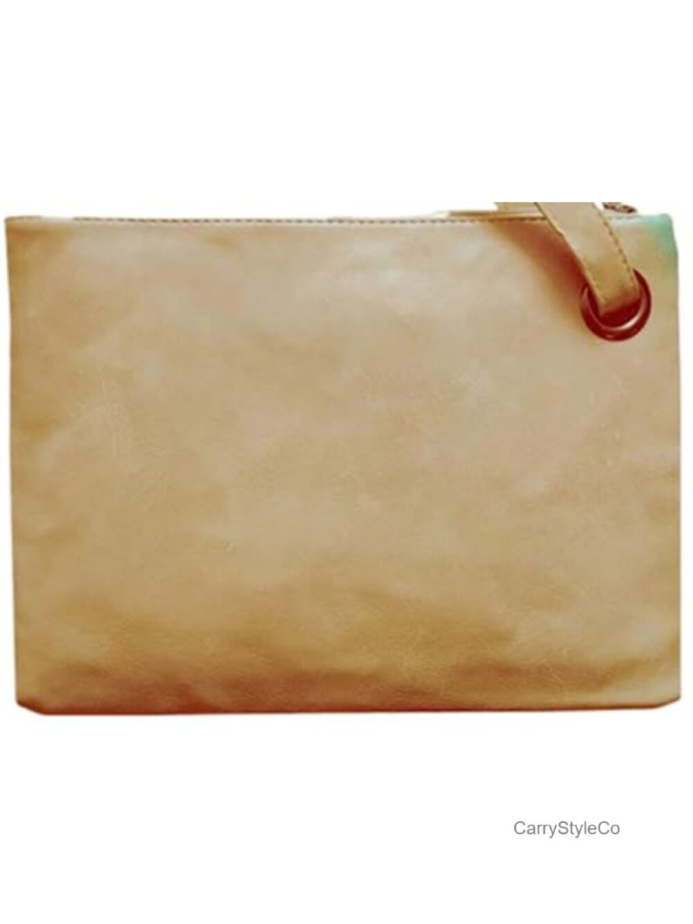 PU Leather Evening Envelope Clutch Wristlet Handbag
